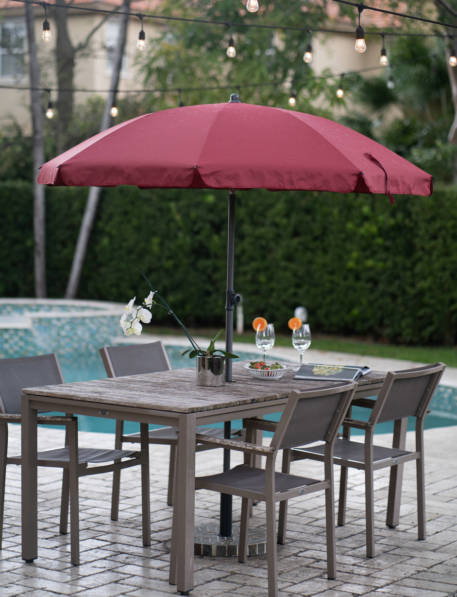 How do you protect the bones of a patio umbrella from rust?