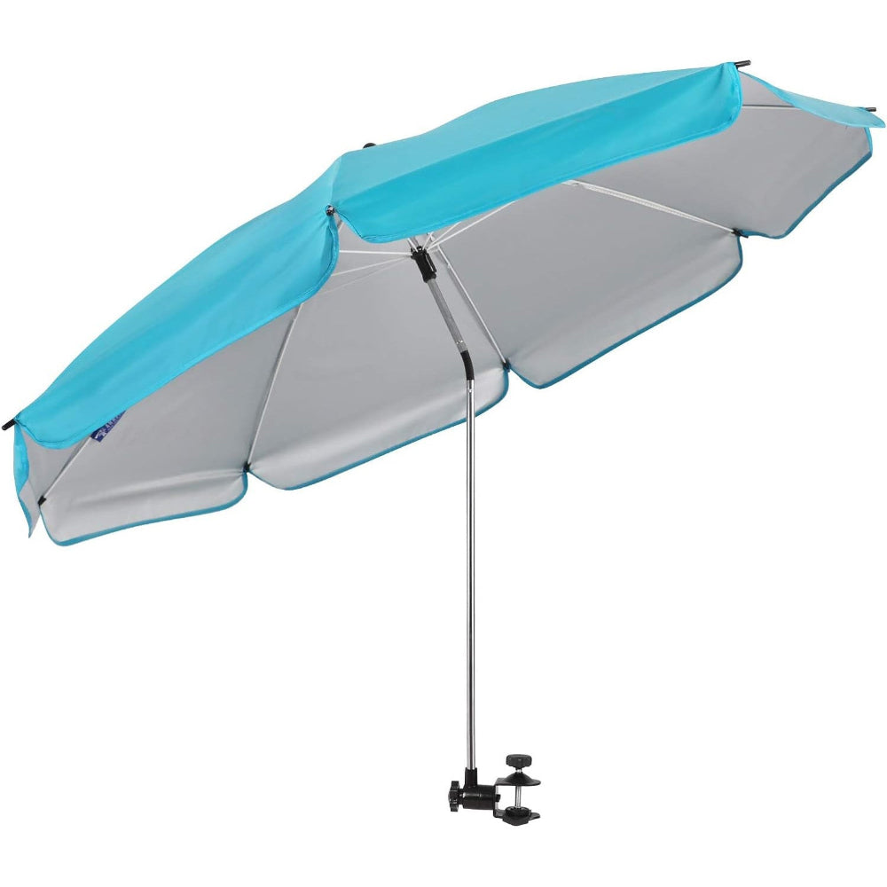 AMMSUN 52 inches Chair Umbrella with Universal Clamp,Sky Blue