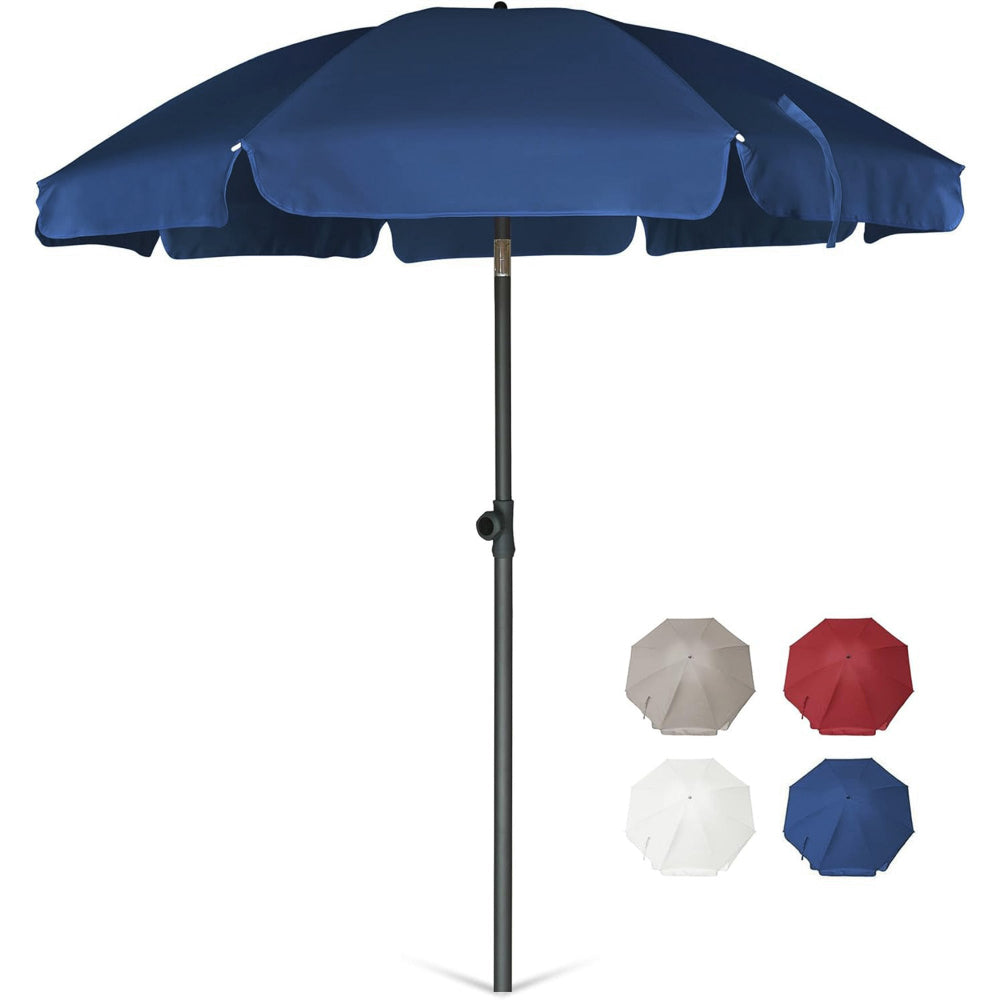 AMMSUN patio umbrella table umbrella 6.5 ft tilt steel pole UPF50+ protection, great for outdoor garden backyard, navy blue