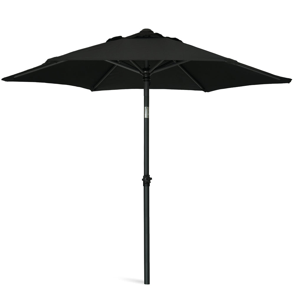 AMMSUN 6ft Patio Umbrella Outdoor Table Umbrellas with Push Button Tilt, (Black)