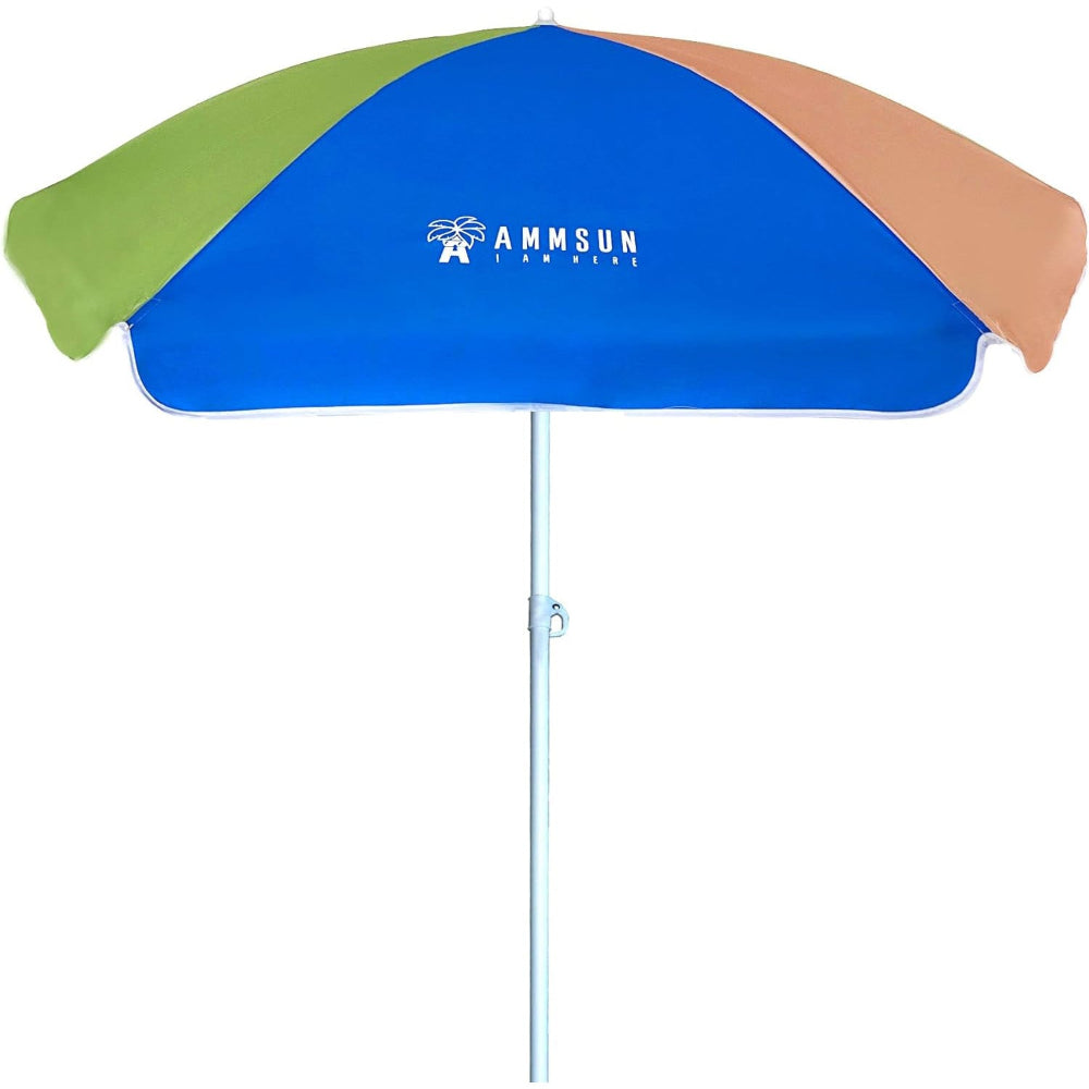 AMMSUN 5ft Seaside Umbrella for Sand and Water Table - Kids Durable Umbrellas for children Beach Camping green blue