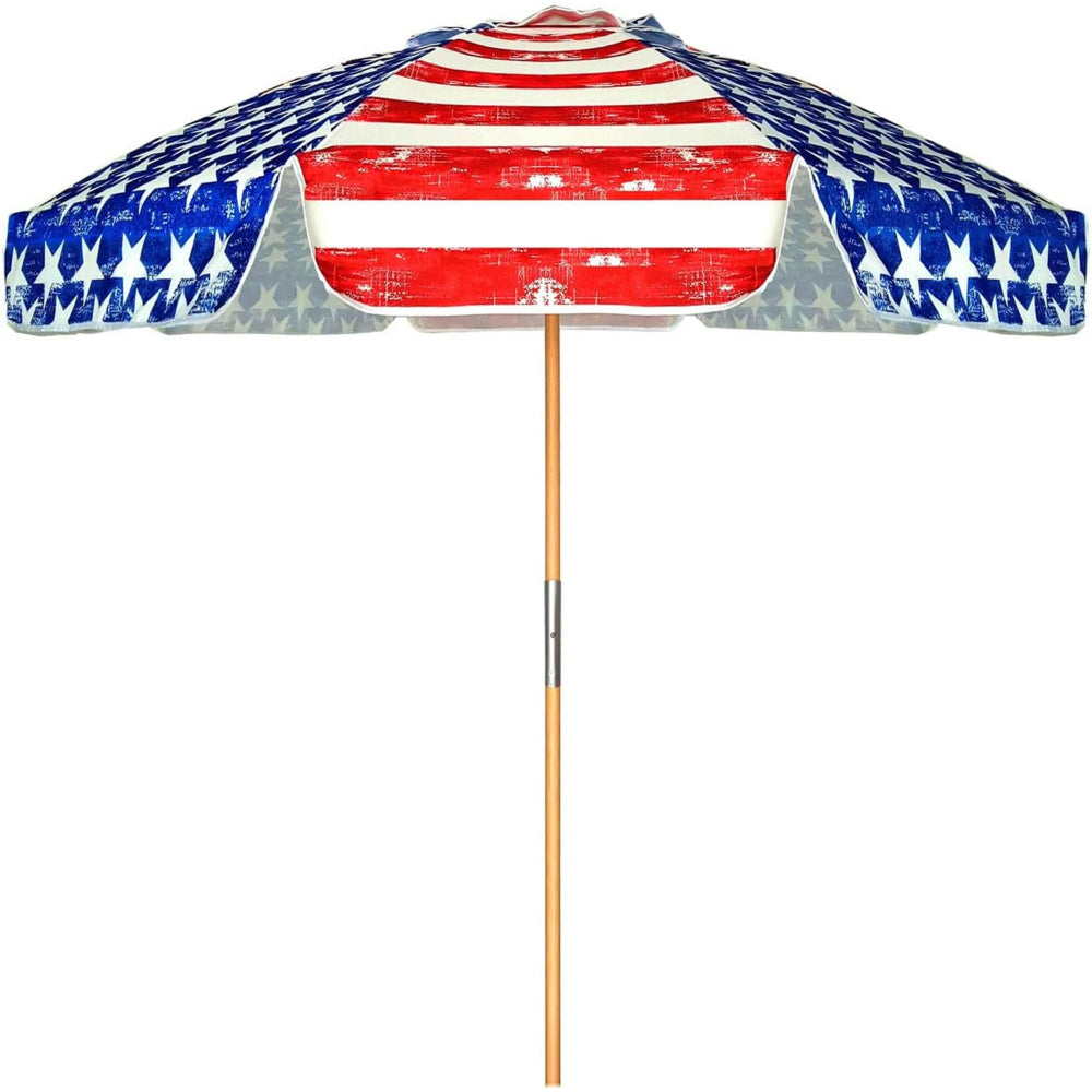 AMMSUN 7.5ft Commercial Grade Beach Umbrella,Blue Red - AMMSUN Beach Umbrella