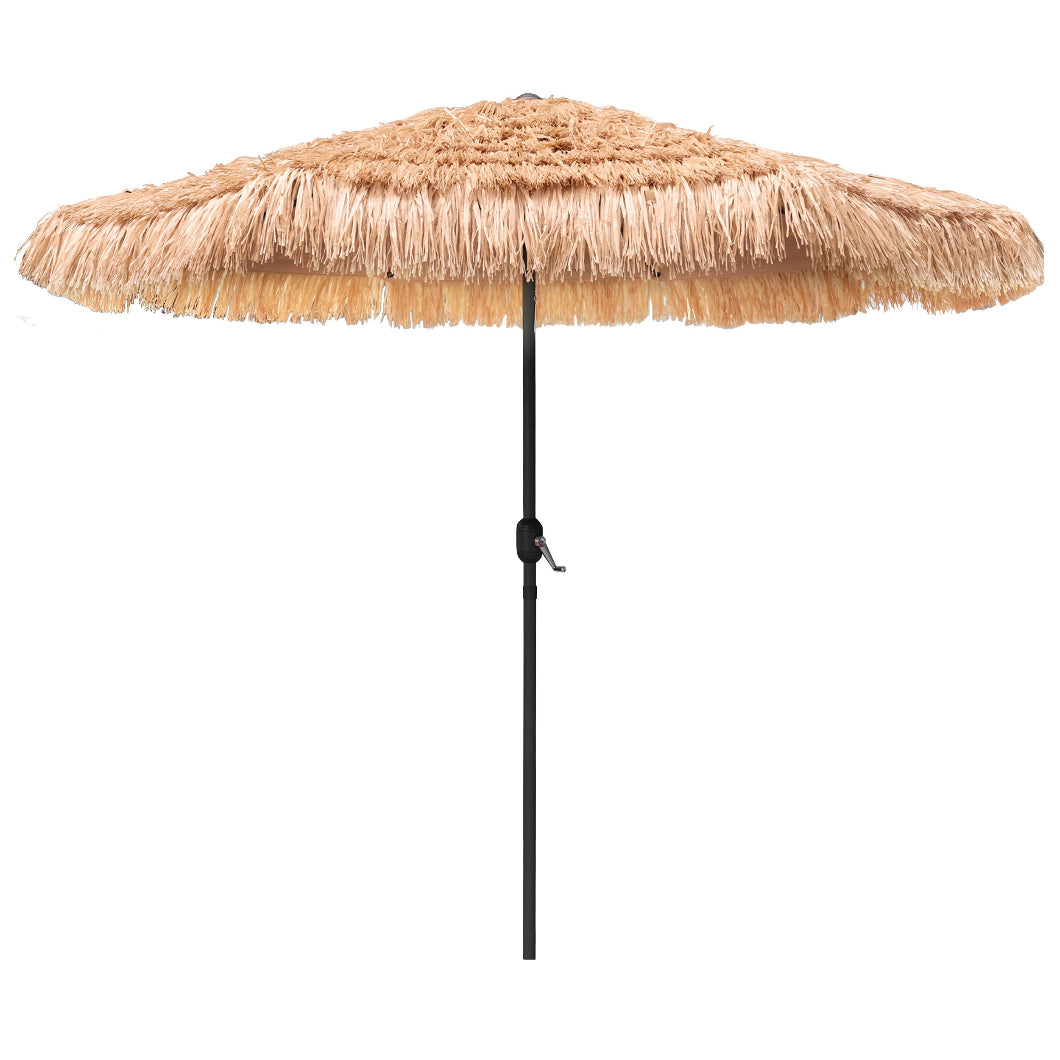 AMMSUN 9ft Hula Thatched Tiki outdoor umbrella for outdoor patio umbrella