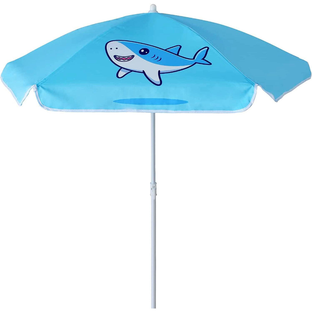 AMMSUN 47inches/ 5ft kid Umbrella,Blue Shark kids picnic table umbrella