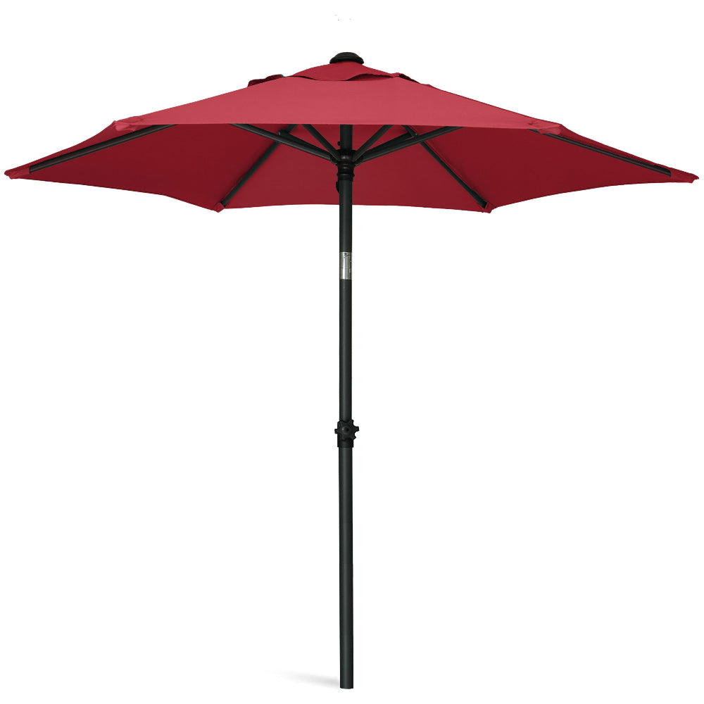 AMMSUN 6ft Patio Table Umbrella,Red - AMMSUN Beach Umbrella