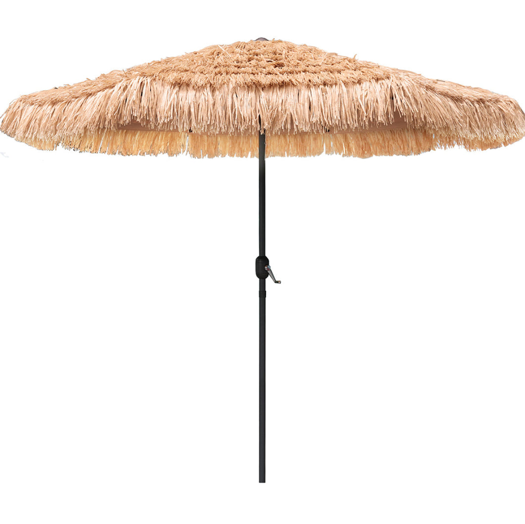 AMMSUN 9ft Hula Thatched tiki umbrella outdoor patio Hawaiian Style