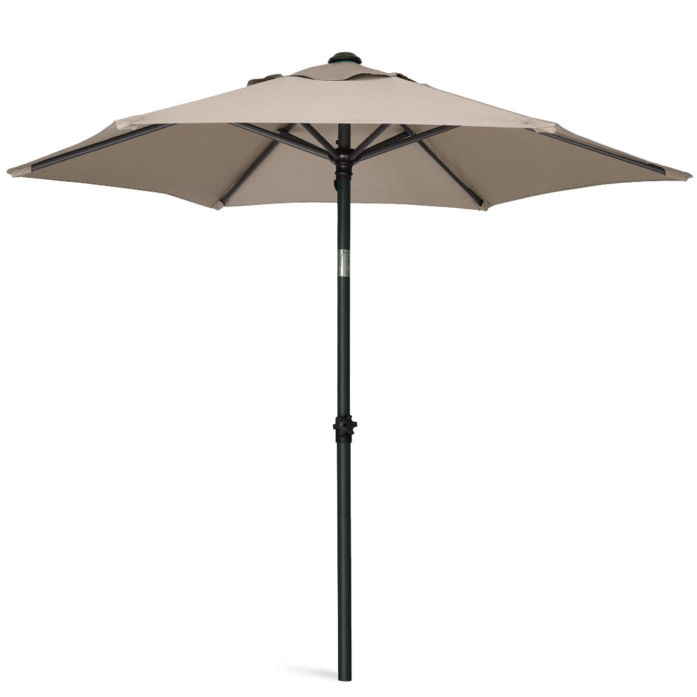 AMMSUN 6ft beige patio umbrella outdoor sunvilla umbrella with push button til