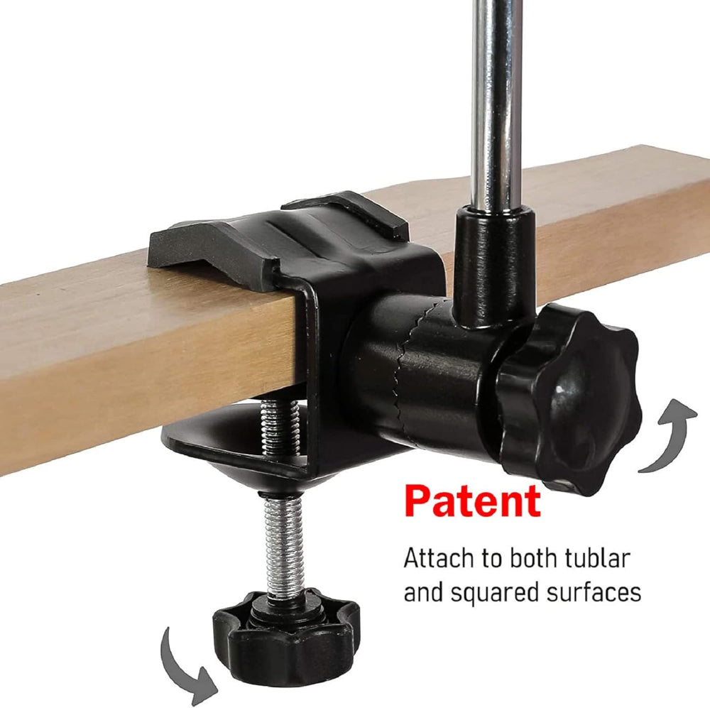 AMMSUN patent Universal Clamp for lawn chair umbrella can be attached to both tublar and squared surface