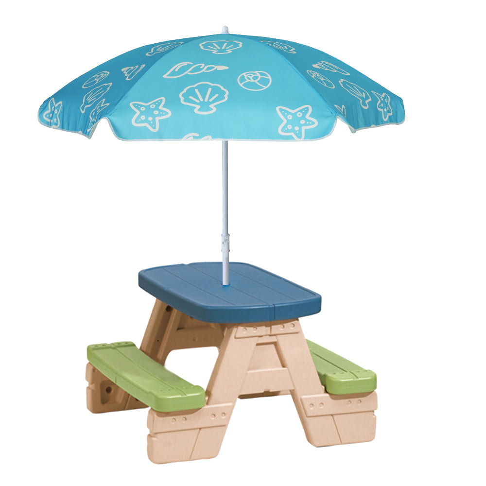 AMMSUN 5ft kids umbrella for water table, baby umbrella for outside with water table