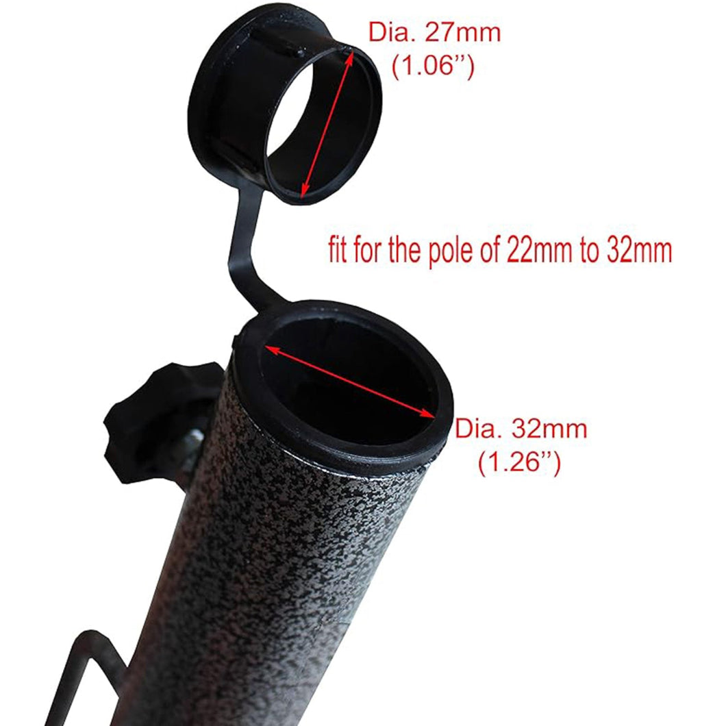 Using the plastic tube included, AMMSUN black steel stand fits the pole of 1.06