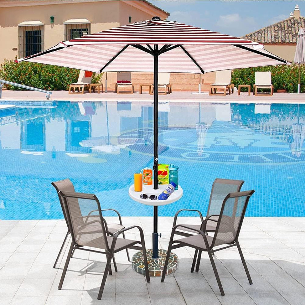 A pool umbrella for inside of pool with beach table for beach accessories must haves AMMSUN 13