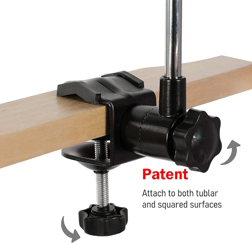 AMMSUN patent chair umbrella clamp for umbrella for chair can be attached to both tublar and squared surface