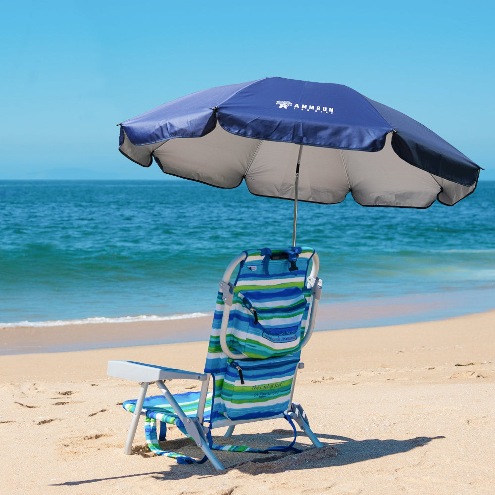 AMMSUN navy blue 52 inches chair umbrella clip on the chair with universal clamp