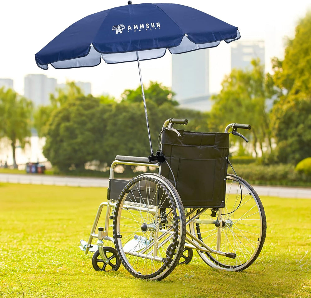 A wheelchair umbrella with clamp
for navy blue AMMSUN 43