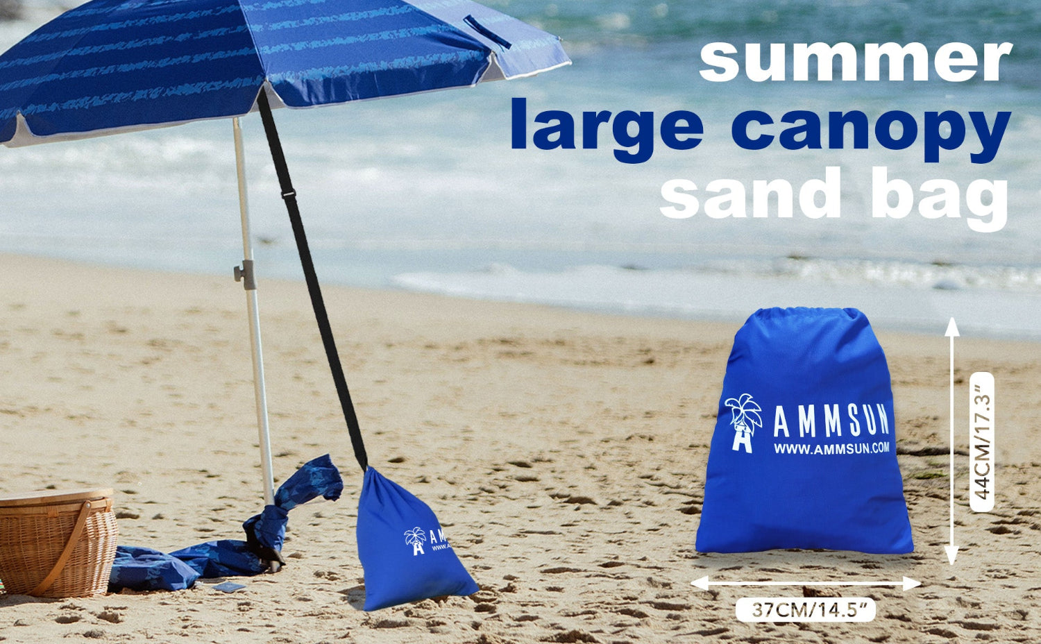 AMMSUN beach umbrella additional sand bag is in 17.3